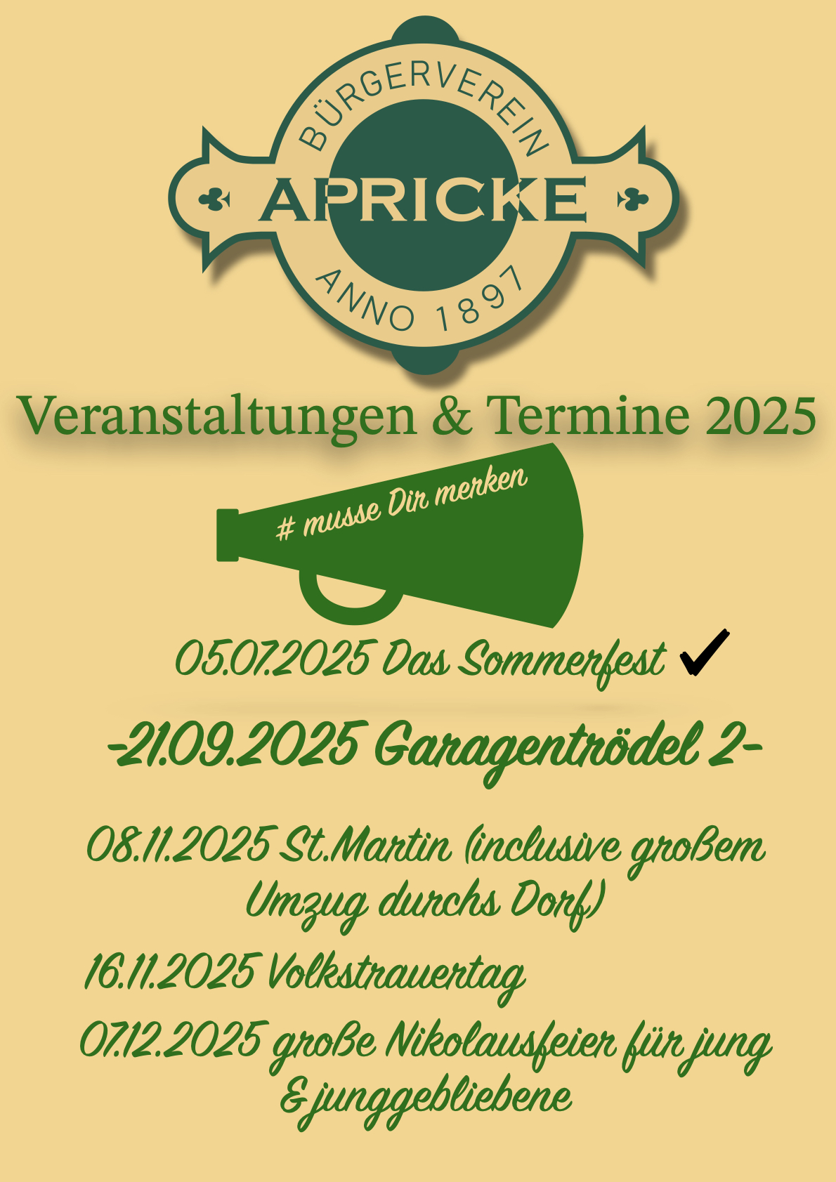 Veranstaltungen  Termine 2025 3.0.1