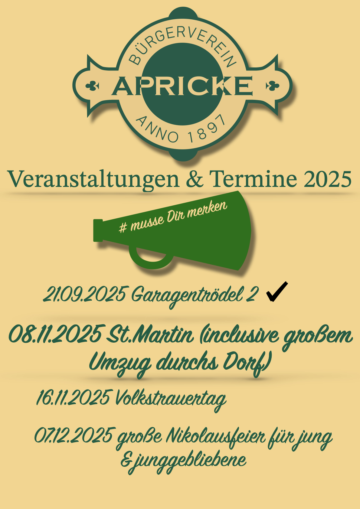 Veranstaltungen  Termine 2025 5.0.1